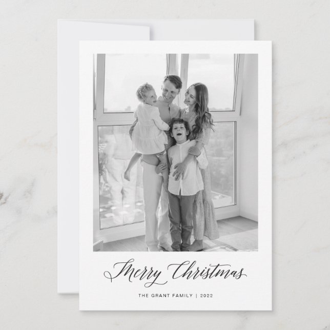Tarjeta de Navidades fotográficos Minimalistas de  (Anverso)