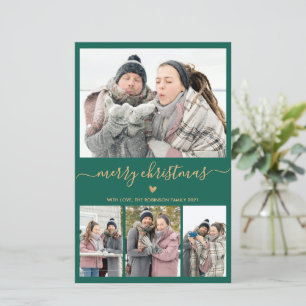 Tarjeta de Navidades fotográficos Mínimo de Oro Ve