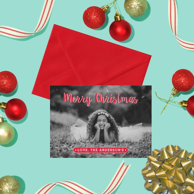 Tarjeta de Navidades fotográficos modernos (Subido por el creador)