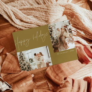 Tarjeta de Navidades fotográficos modernos Boho