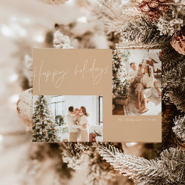 Tarjeta de Navidades fotográficos modernos Boho |