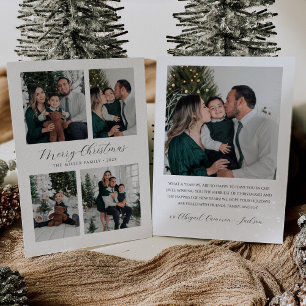 Tarjeta de Navidades fotográficos modernos con Col