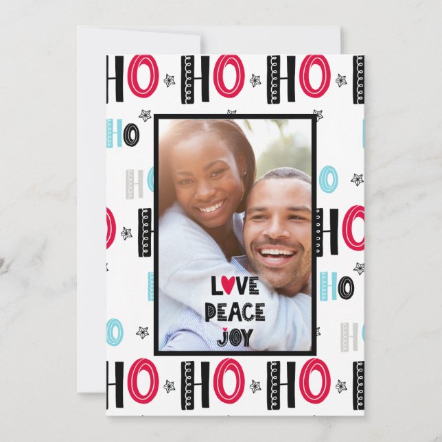 Tarjeta de Navidades fotográficos modernos - Doodl (Anverso)