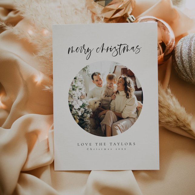 Tarjeta de Navidades fotográficos modernos y simpl (Subido por el creador)