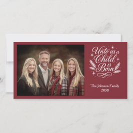 Tarjeta de Navidades fotográficos nace para nosotr