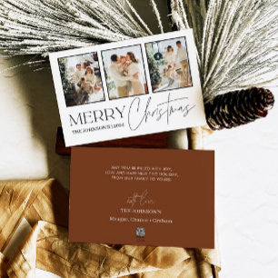 Tarjeta de Navidades fotográficos, navidad moderna