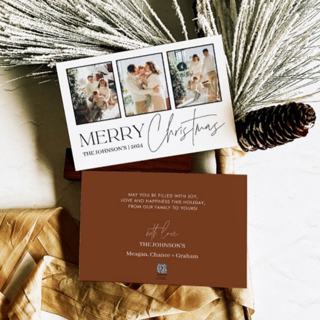 Tarjeta de Navidades fotográficos, navidad moderna (Subido por el creador)