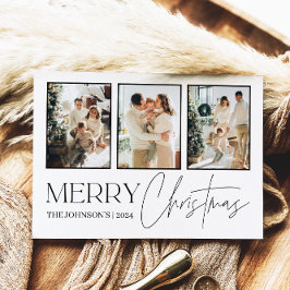 Tarjeta de Navidades fotográficos, navidad moderna