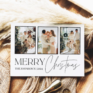 Tarjeta de Navidades fotográficos, navidad moderna