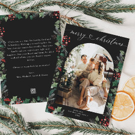 Tarjeta de Navidades fotográficos oscuros de Moody