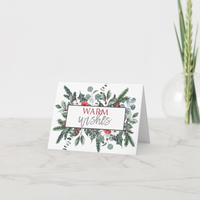 Tarjeta de Navidades fotográficos para saludos cál (Anverso)