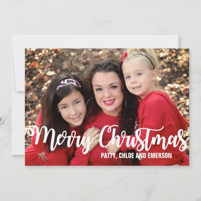 Tarjeta de Navidades fotográficos personalizados,  (Anverso)