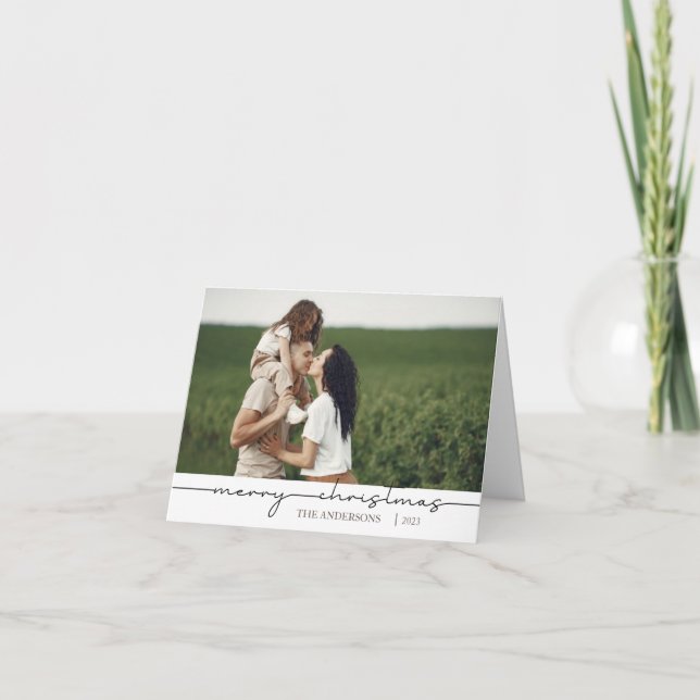 Tarjeta de Navidades fotográficos personalizados (Anverso)