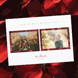 Tarjeta de Navidades fotográficos Poinsettia Petal