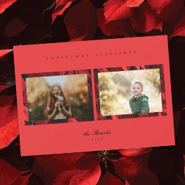 Tarjeta de Navidades fotográficos Poinsettia Petal