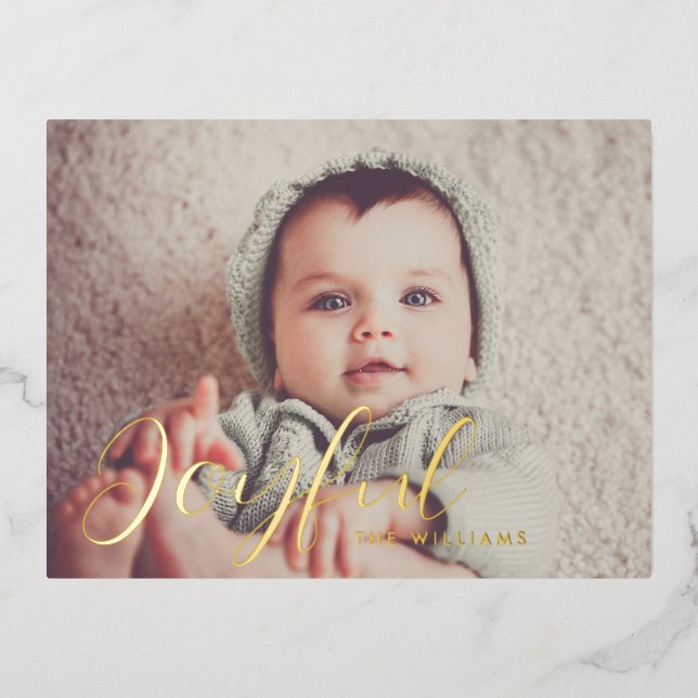 Tarjeta de Navidades fotográficos | Relieve metali (Anverso)