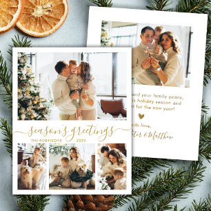 Tarjeta de Navidades fotográficos Sasasons Greetin