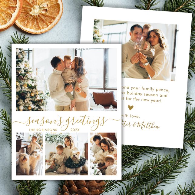 Tarjeta de Navidades fotográficos Sasasons Greetin (Subido por el creador)