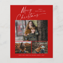 Tarjeta de Navidades fotográficos Script 3 Navidad