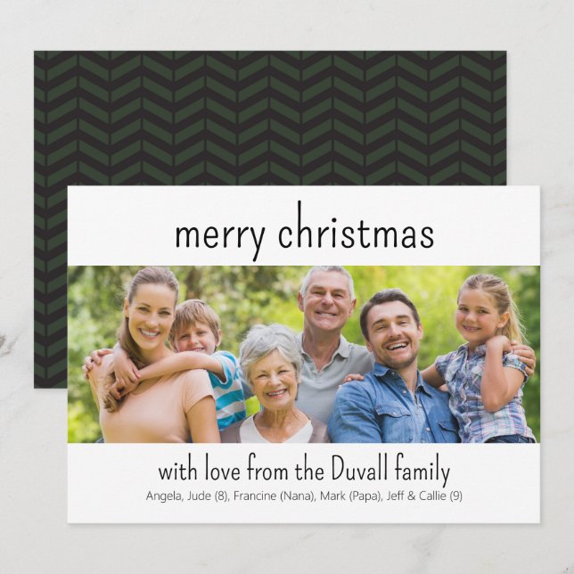 Tarjeta de Navidades fotográficos Super Simple (Anverso / Reverso)