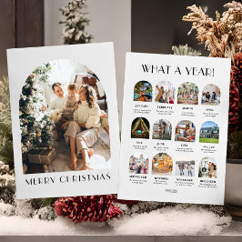 Tarjeta de Navidades fotográficos What a Year Mode