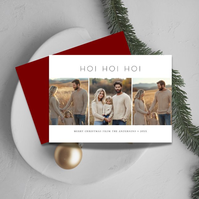 Tarjeta de Navidades Funny Ho Ho Ho Ho Ho de 3 fam (Subido por el creador)