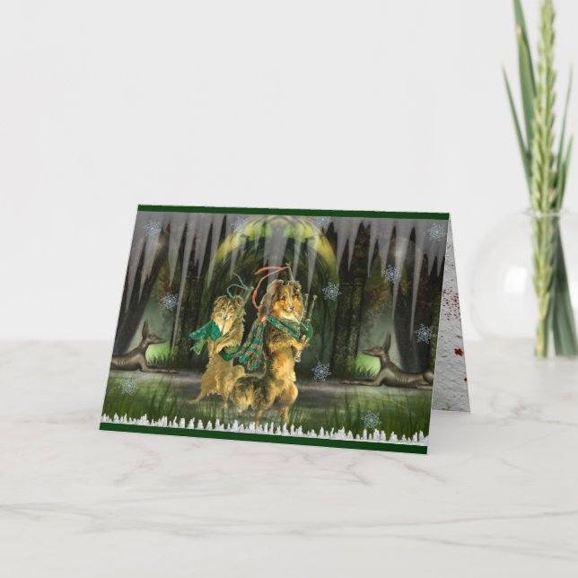 Tarjeta de Navidades gaélicos escoceses de feriado (Anverso)