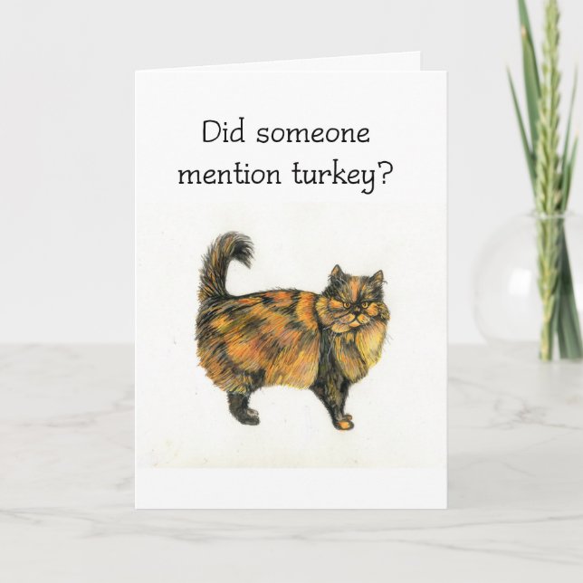 Tarjeta de navidades - Gato tabby marrón (Anverso)