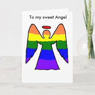 Tarjeta de Navidades Gay Angel