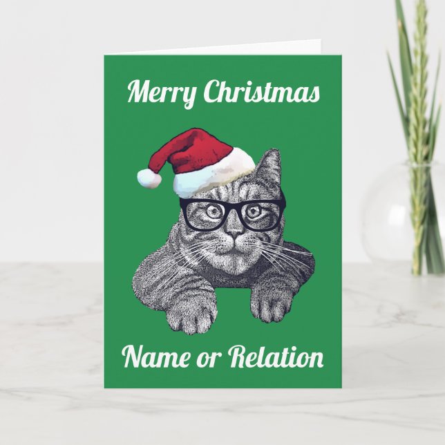 Tarjeta de Navidades Geek Personalizable (Anverso)