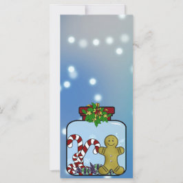 Tarjeta de Navidades Gingerbread & Candy Jar