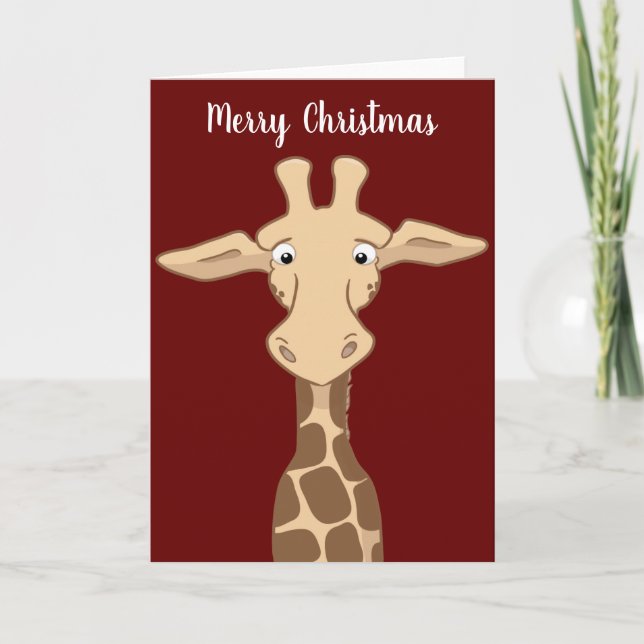 Tarjeta de Navidades Giraffe (Anverso)