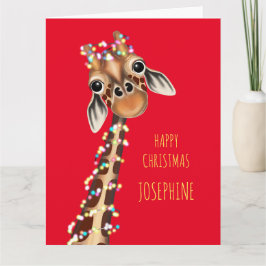 Tarjeta de Navidades GIRAFFE SWEET personalizada