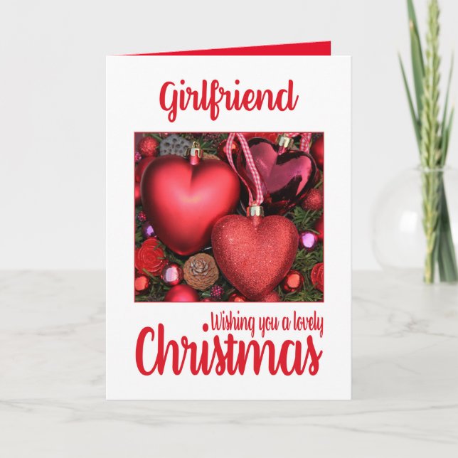 Tarjeta de Navidades Girlfriend Lovely (Anverso)