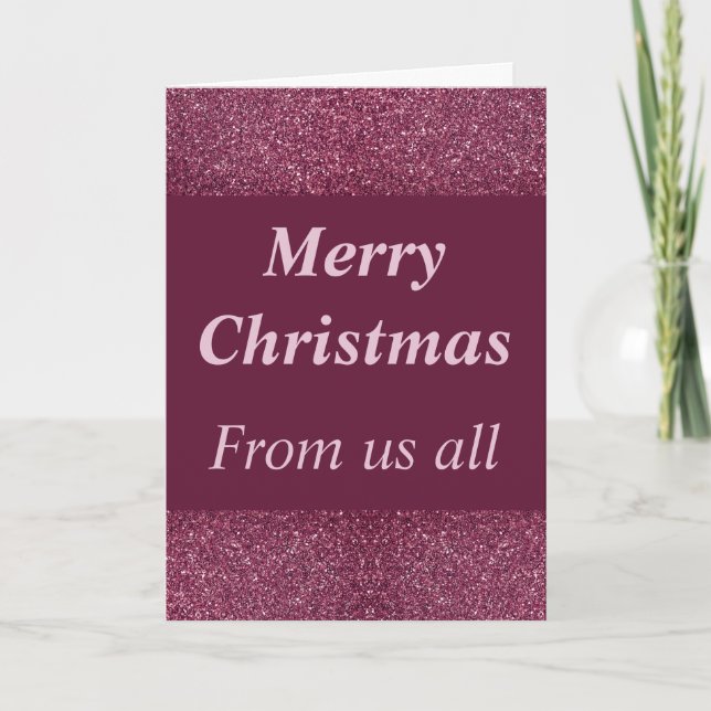 tarjeta de Navidades glamorosos de todos nosotros (Anverso)