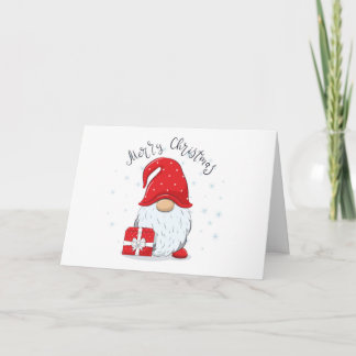 Tarjeta de Navidades Gnome de Feliz Navidad