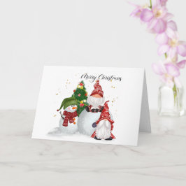 Tarjeta de Navidades Gnomes Navidades