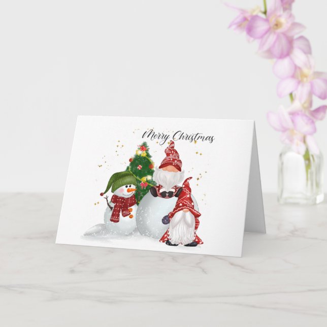 Tarjeta de Navidades Gnomes Navidades (Orquídea)