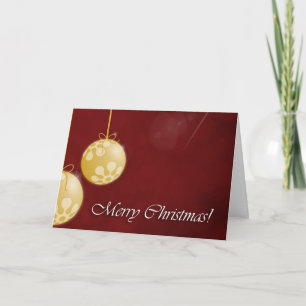 Tarjeta de Navidades Gold Baubles