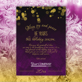 Tarjeta de Navidades Gold, Black, Violet Company