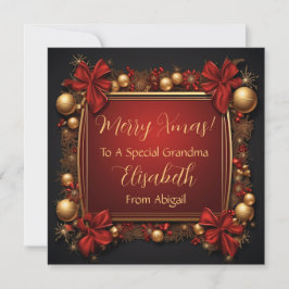 Tarjeta de Navidades Gold Elegance