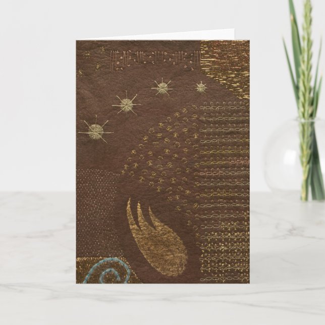 Tarjeta de navidades: "Goldwork" (Anverso)
