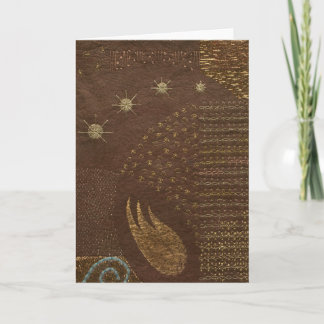 Tarjeta de navidades: "Goldwork"
