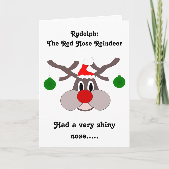 Tarjeta de Navidades graciosos de renos (Anverso)