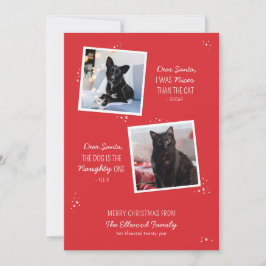 Tarjeta de Navidades graciosos Mascotas traviesos 