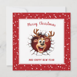 Tarjeta de Navidades graciosos para renos