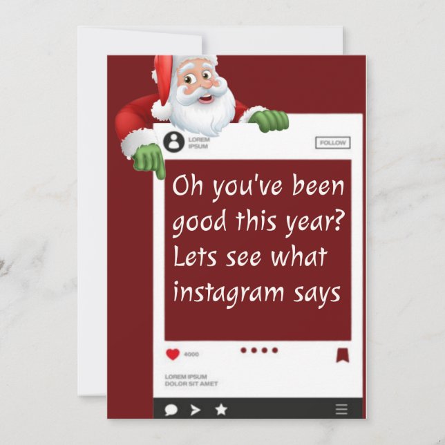 tarjeta de Navidades graciosos personalizada (Anverso)