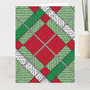 Tarjeta de Navidades grandes de KNIT ARGYLE