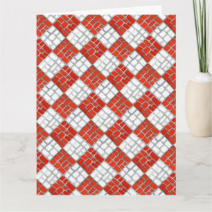 Tarjeta de Navidades grandes MOSAIC CHECK