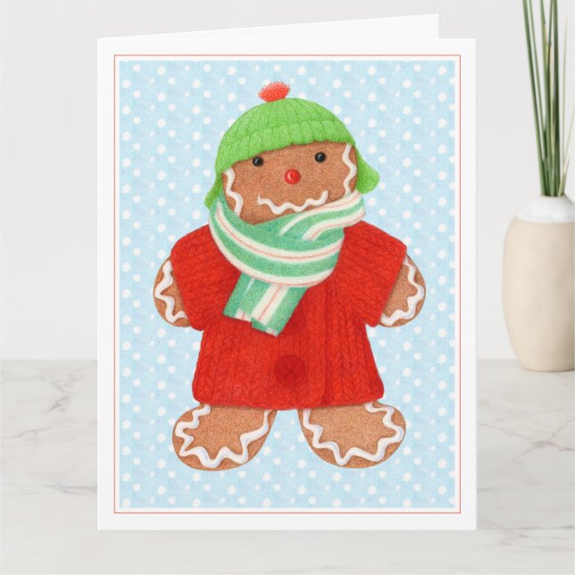 Tarjeta de Navidades grandes WOOLIE GINGERBREAD (Anverso)